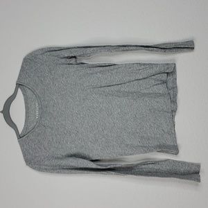 Everlane Pima Cotton Heather Gray Long Sleeve Tee